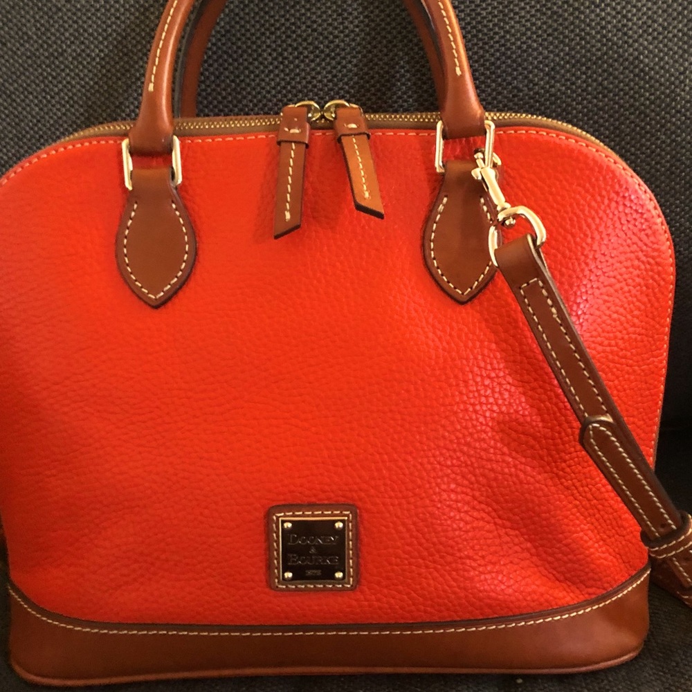 1975 Dooney&Burke Pebble Grain Zip Zip Satchel